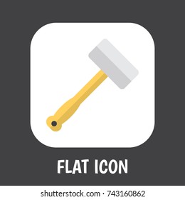 Vector Illustration Of Tools Symbol On Metal Bar Flat Icon. Premium Quality Isolated Tool  Element In Trendy Flat Style.