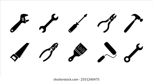 Vector illustration of tools for work purposes