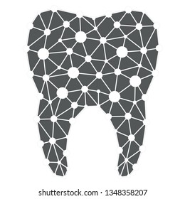 vector illustration of tooth abstract for poster design