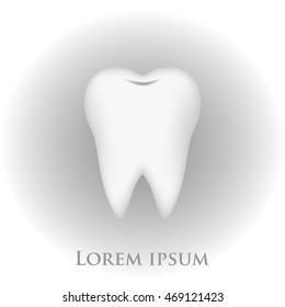 Vector illustration of a tooth. Dental background.