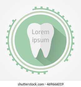 Vector illustration of a tooth. Dental background.