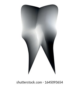 ilustración vectorial del diseño dental, símbolo dentista, medicina, arte, impresión