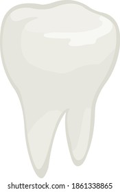 Vector illustration of a tooth emoticon