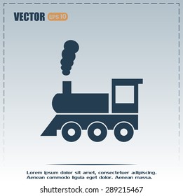 Vector illustration of a tooth of a steam locomotive 