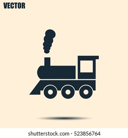 Vector illustration of a tooth of a steam locomotive 