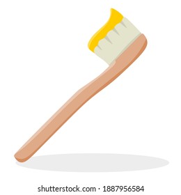 Vector illustration of a toothbrush that is ready to use,perfect for story book