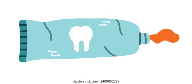 Vector illustration of toothpaste isolated on a white background