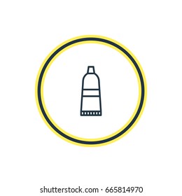 Vector Illustration Of Toothpaste Outline. Beautiful Medical Element Also Can Be Used As Tube Element.