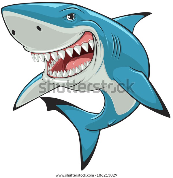 ベクターイラスト 歯のように白いサメ のベクター画像素材