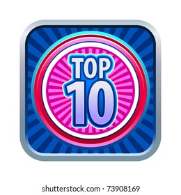 Vector Illustration Of Top 10 Icon