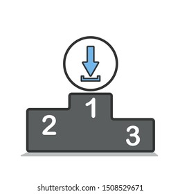 Vector illustration of top downloaded file category