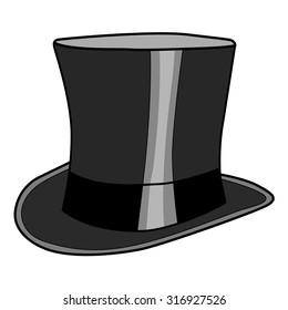 vector illustration of top hat for gentlemen