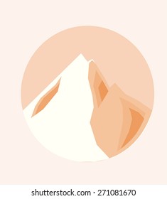 Vector Illustration of the Top of a Mountain