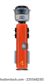 Vector illustration top view of realistic transport on a white background.