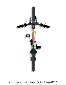 Vector illustration top view of realistic transport on a white background.