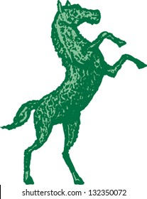 Vector illustration of a topiary of a horse