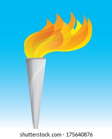 Vector illustration of torch fire