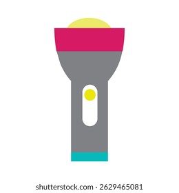 Vector illustration of torch in flat style.