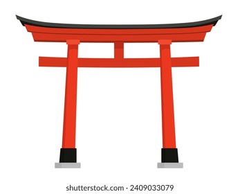 vector illustration of torii gate