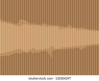 Vector illustration of a torn cardboard.