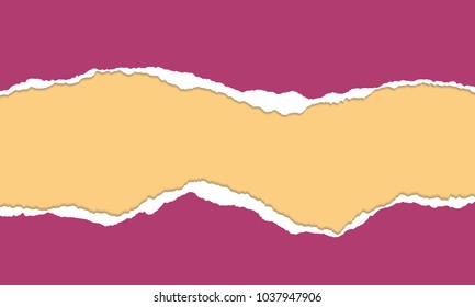 Vector illustration of Torn paper with stripe of different color and space for text