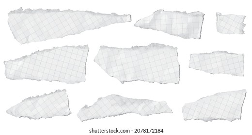 Vector illustration of torn pieces of paper. Graphics texture background for design.