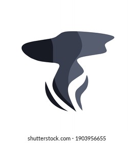 vector illustration of tornado icon.  illustrations for the weather, spoil.  flat minimalist design eps 10