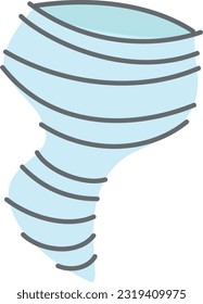 Vector illustration of a tornado. Swirl. Hurricane or cyclone.