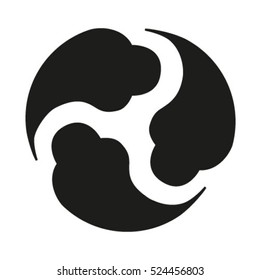 Vector Illustration. Tornado vector illustration. Top view. Spiral background.  Swirl background