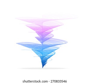 Vector illustration Tornado, vortex icon. Hurricane on white background