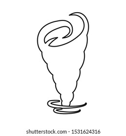 Vector illustration of tornado and wind icon. Graphic of tornado and air vector icon for stock.