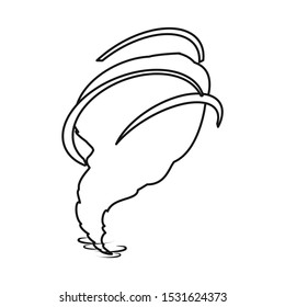Vector illustration of tornado and wind icon. Graphic of tornado and air stock vector illustration.