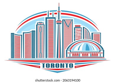 Free Vector  Light blue skyline of toronto