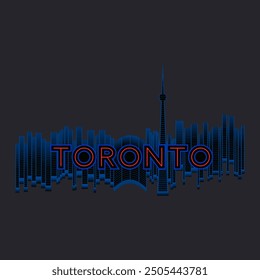 Vector illustration of Toronto logo design, with standard colors. Toronto logo icon. Modern professional logo design for baseball jerseys.