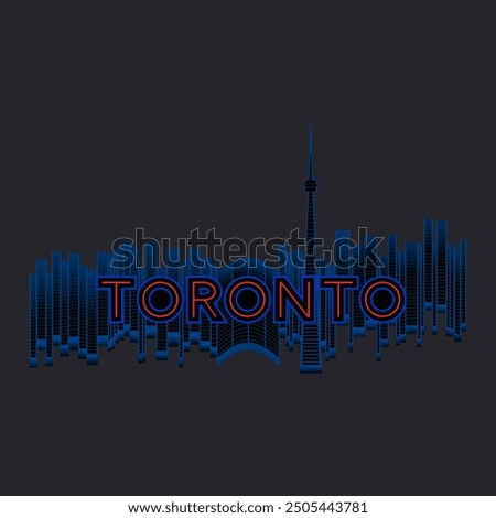 Vector illustration of Toronto logo design, with standard colors. Toronto logo icon. Modern professional logo design for baseball jerseys.