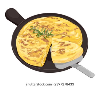 vector illustration of a tortilla