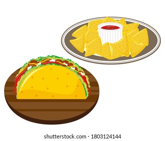 Vector illustration of tortilla chips.