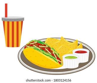 Vector illustration of tortilla chips.