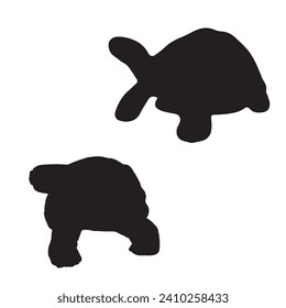 Vector Illustration of Tortoise Turtle Silhouette