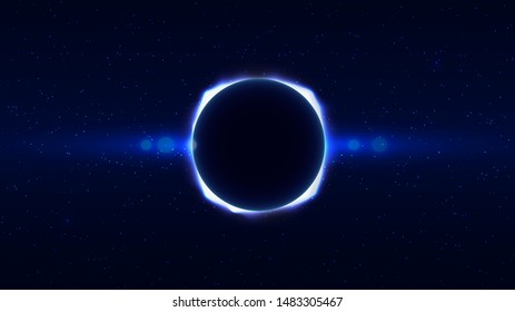 Vector illustration of a total solar eclipse.