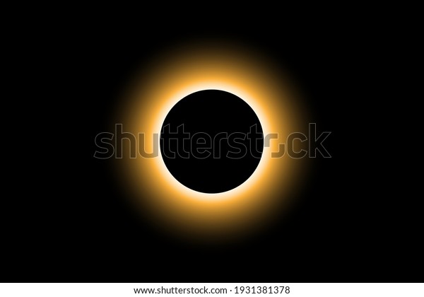 Vector illustration\
of total solar eclipse