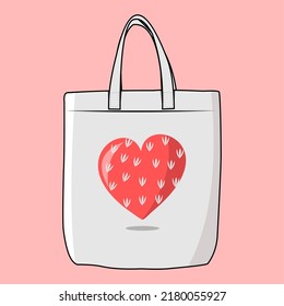 Vector illustration of a tote bag, goodie bag for your product needs