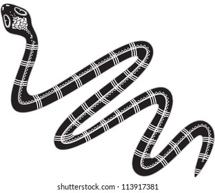 Vector illustration of a totem animal - Snake
