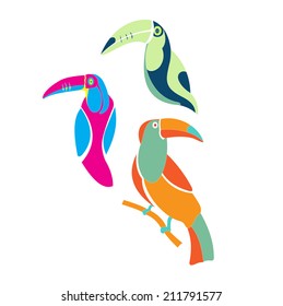 Vector illustration of a toucan