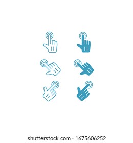 
Vector illustration, touch screen icon template 