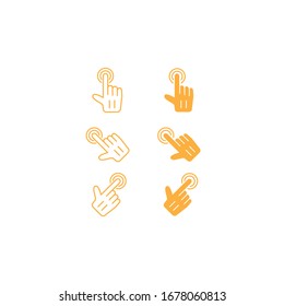 Vector illustration, touch screen icon template 