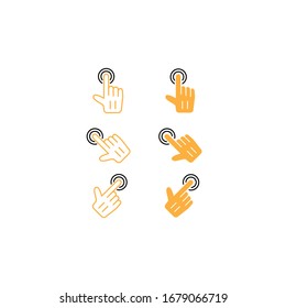 Vector illustration, touch screen icon template 