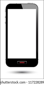 vector illustration of touch screen smartphone in eps10 format, to preserve the reflection effects.