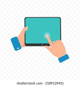 Vector illustration of touch screen tabs . Colored vector for website design .Simple design on transparent background (PNG).