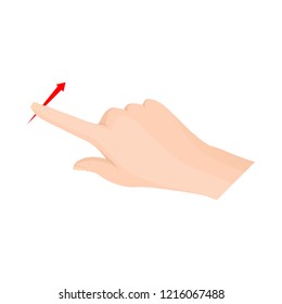 Vector illustration of touchscreen and hand icon. Set of touchscreen and touch vector icon for stock.